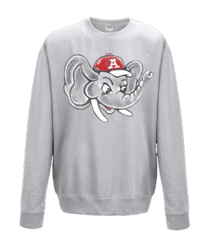 Cartoon Elephant Fleece Crew Neck