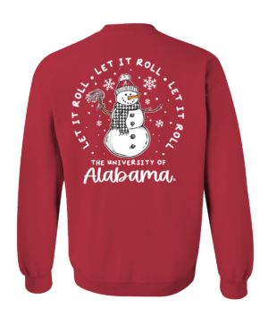 Let it Roll Snowman Crew Neck